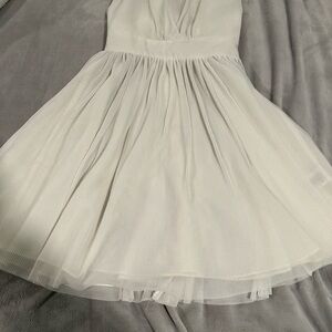 Elegant Cream Pleated Dress